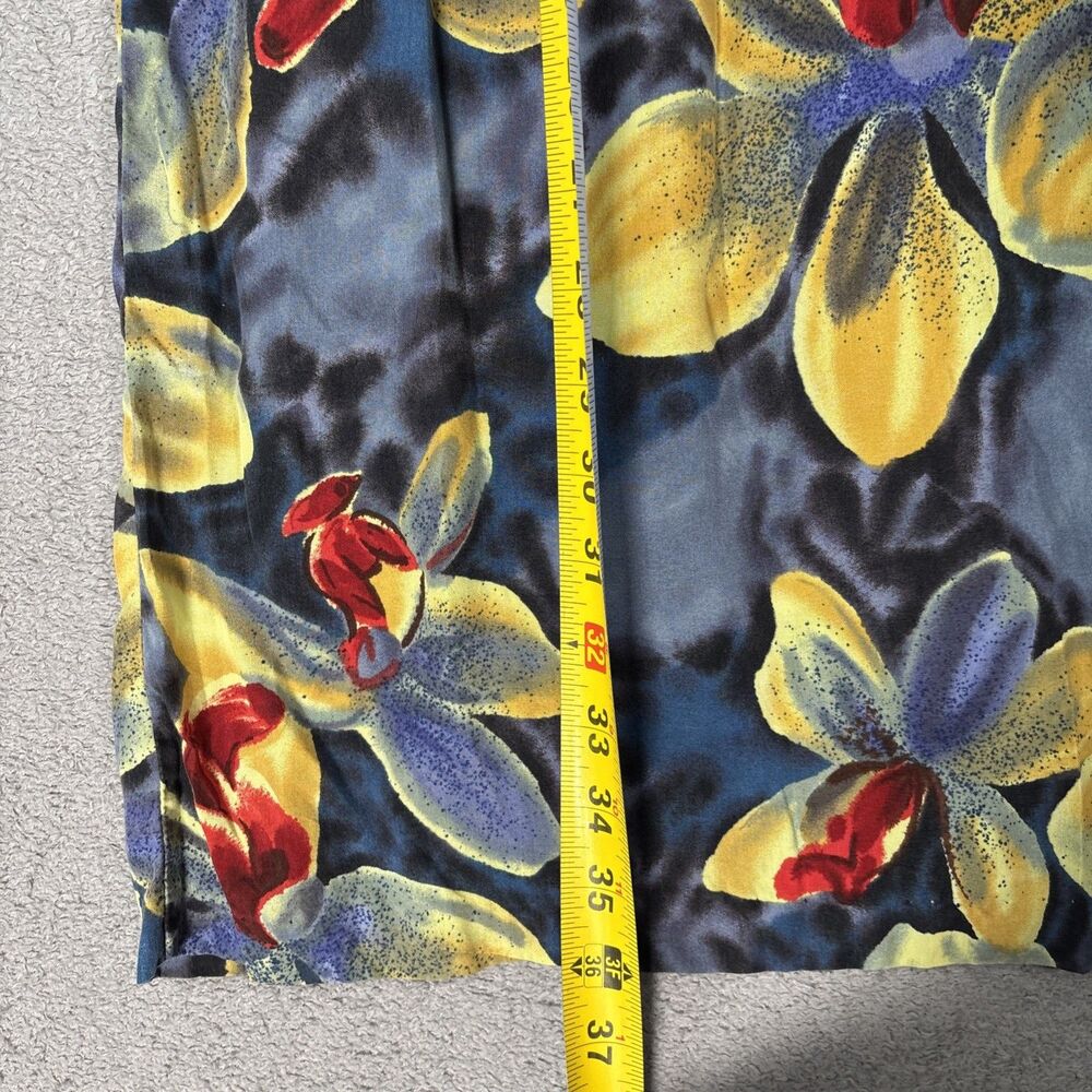 Vintage Paradise Found Hawaiian Mini Dress Women Size L Rayon Floral Aloha Retro - Picture 8 of 13